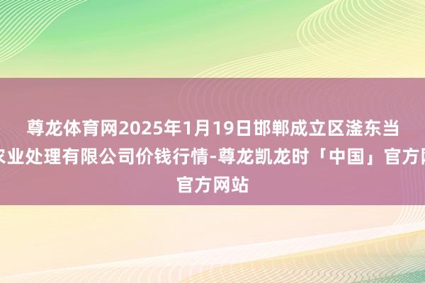 尊龙体育网2025年1月19日邯郸成立区滏东当代农业处理有限公司价钱行情-尊龙凯龙时「中国」官方网站