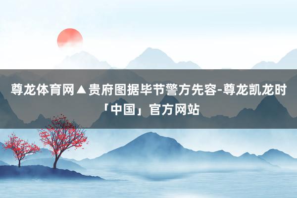 尊龙体育网▲贵府图据毕节警方先容-尊龙凯龙时「中国」官方网站