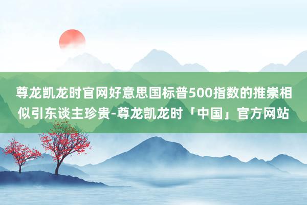 尊龙凯龙时官网好意思国标普500指数的推崇相似引东谈主珍贵-尊龙凯龙时「中国」官方网站