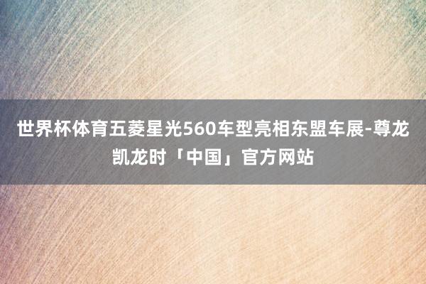 世界杯体育五菱星光560车型亮相东盟车展-尊龙凯龙时「中国」官方网站