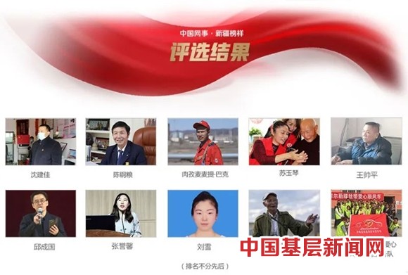 2020年度十大“中国网事·新疆榜样”网络感动人物 25日揭晓