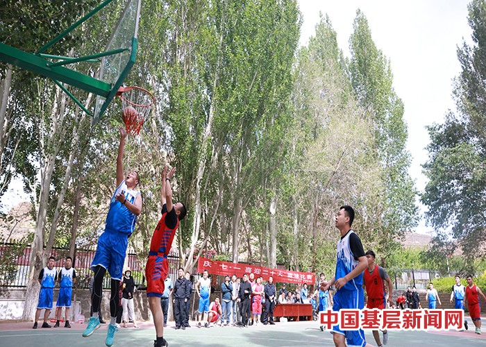 新疆昌吉边境管理支队北塔山牧场党建协作区组织开展庆“七·一”喜迎二十大篮球比赛活动